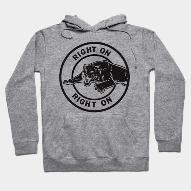 Right On Right On Black Panthers Graphics Tribute Hoodie by darklordpug